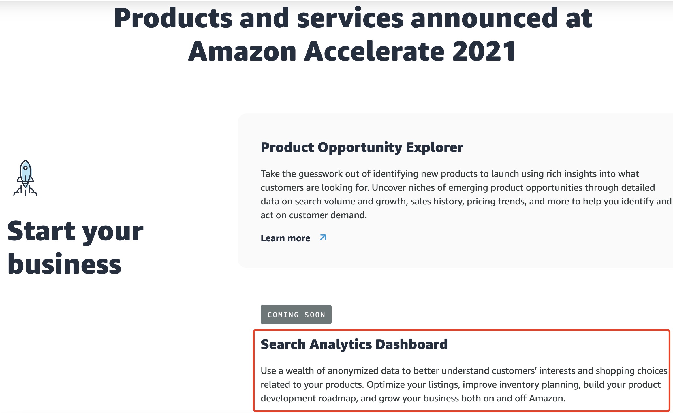 亚马逊向卖家开放Search Analytics Dashboard功能